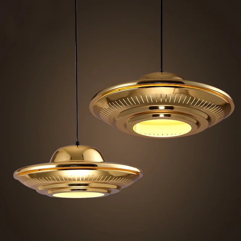 gzmj suspension ufo moderne en métal plaqué décoration - vue 4 sur 8