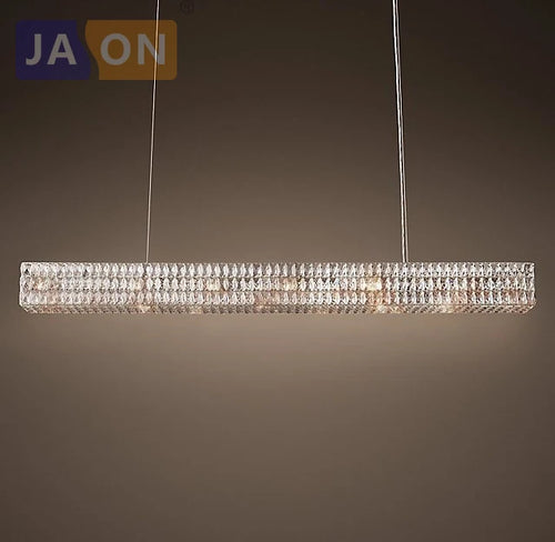 suspension en cristal rétro avec éclairage led élégant
