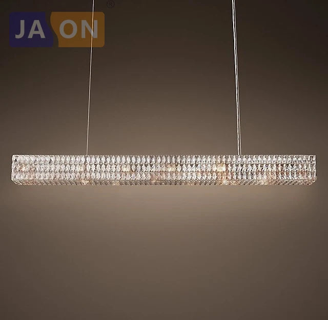 suspension en cristal rétro avec éclairage led élégant - vue 4 sur 6