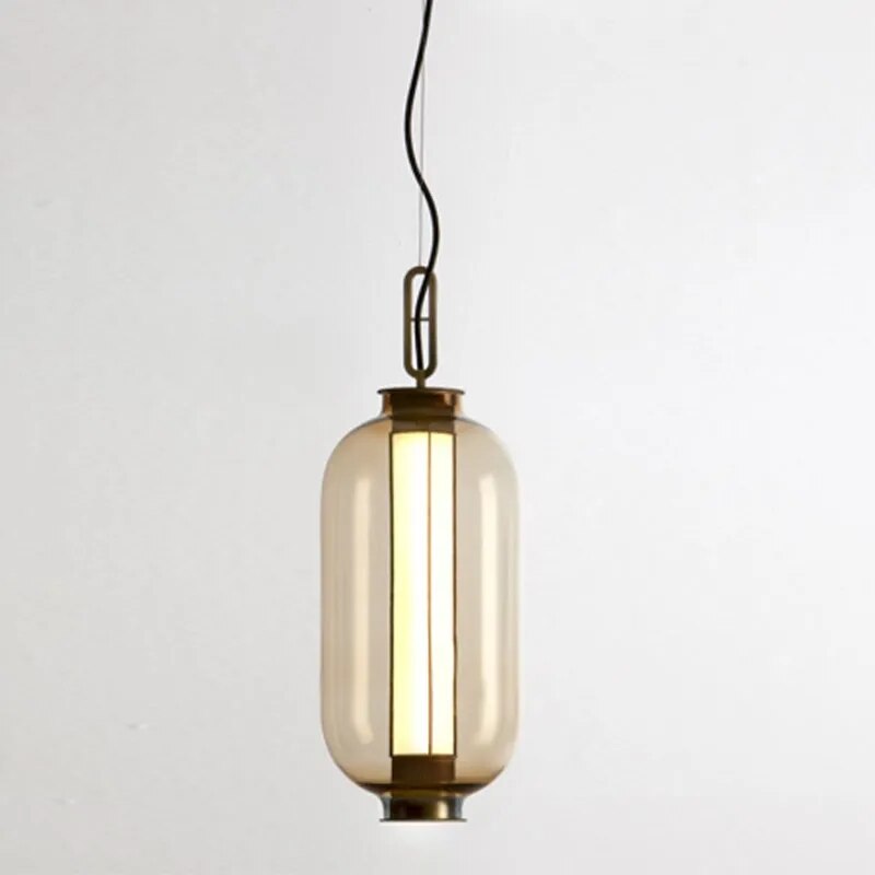 Suspension arrondie en verre loft postmoderne - vue 6 sur 9