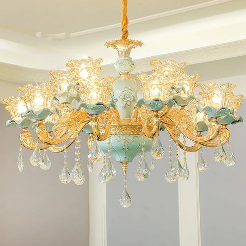 lustre sol duplex style européen céramique