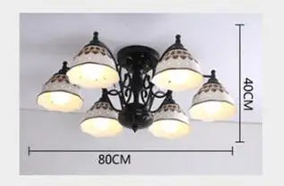 plafonnier en céramique style européen ambiance rétro pour intérieur - vue 10 sur 9