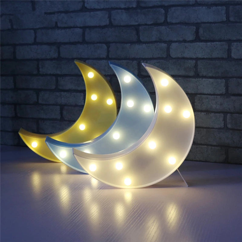 lampe led 3d nuage étoile lune veilleuse cadeau enfants décoration