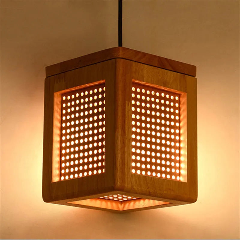 luminaires suspendus modernes en bois gzmj pour loft décor - vue 7 sur 6