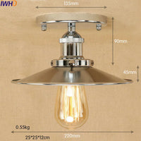 Plafonniers LED Sahde blanc pour salon chambre Edison éclairage plafonnier Vintage Plafond industriel LED Luminaria