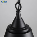 Vintage black metal horn design pendant light for interiors