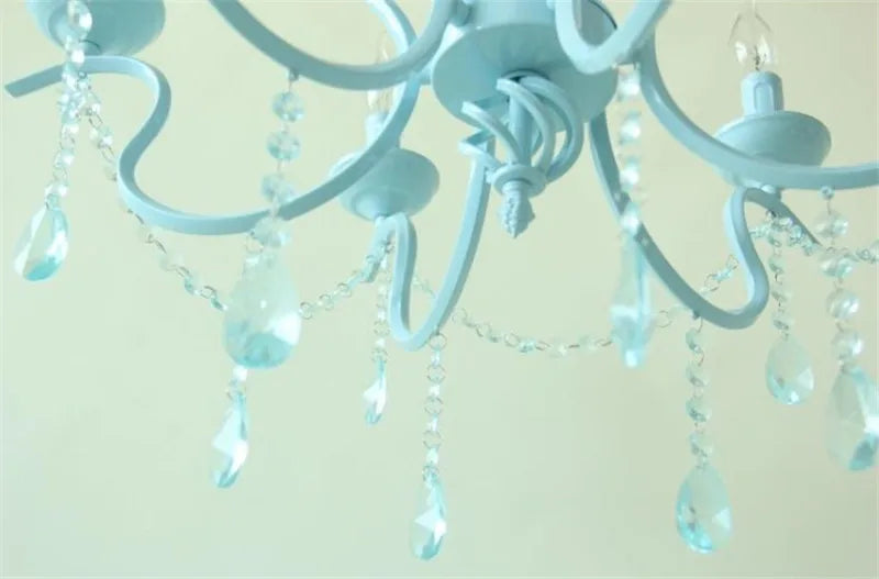 lustre en cristal de fer style pastoral européen élégant et raffiné - vue 6 sur 9