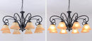 lustre vintage en fer style européen ampoule led traditionnel