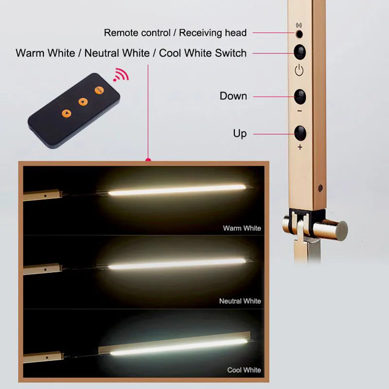 lampe de bureau led créative bras pivotant et intensité variable - vue 10 sur 10