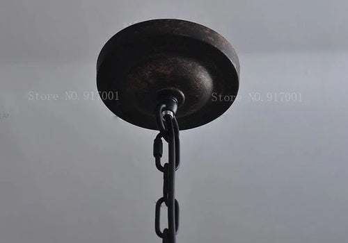 Classic modern minimalist retro wrought iron chandelier - vue 7 sur 8
