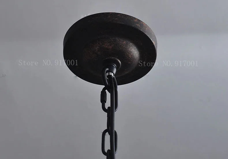 Classic modern minimalist retro wrought iron chandelier - vue 6 sur 8
