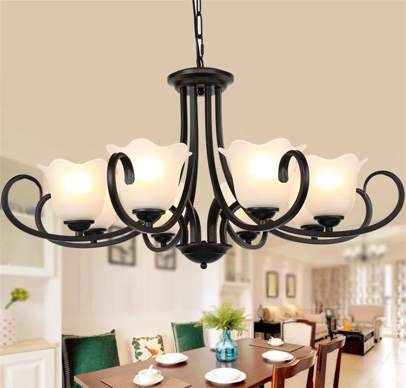lustre suspendu en verre pour éclairage intérieur moderne - vue 7 sur 11