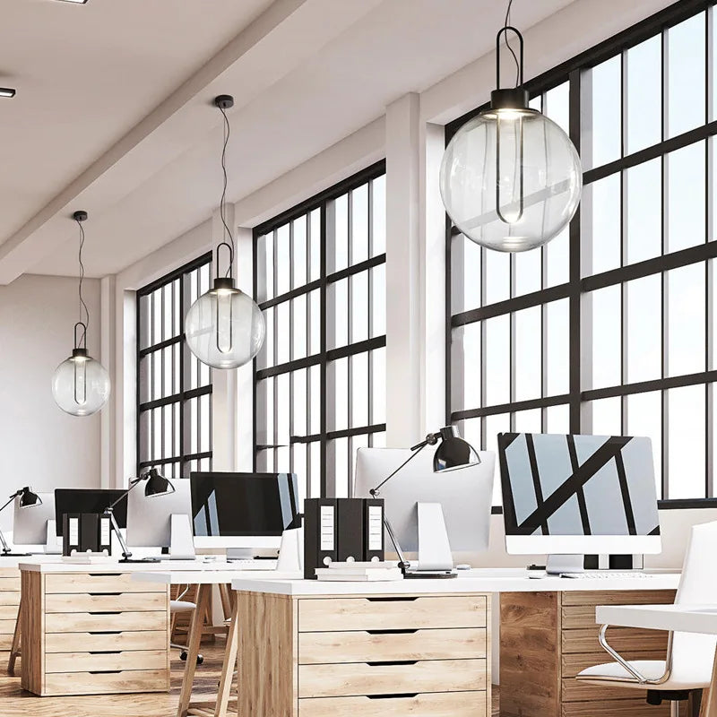 suspension en verre design pour bar et restaurant - vue 11 sur 10