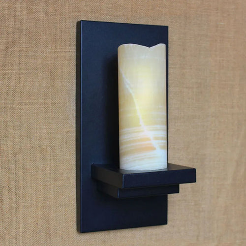 Vintage GZMJ industrial wall light with candle lampshade - vue 7 sur 7