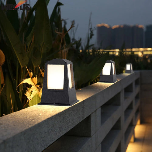 Waterproof column floor lamp for outdoor garden lighting - vue 4 sur 8