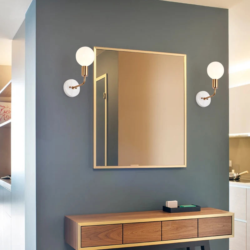 applique murale en marbre et verre design moderne nordique - vue 4 sur 6