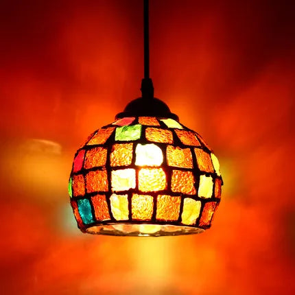 Turkish mosaic glass pendant light for hotels bars and restaurants - vue 18 sur 23
