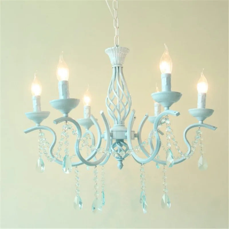 lustre en cristal de fer style pastoral européen élégant et raffiné - vue 9 sur 9