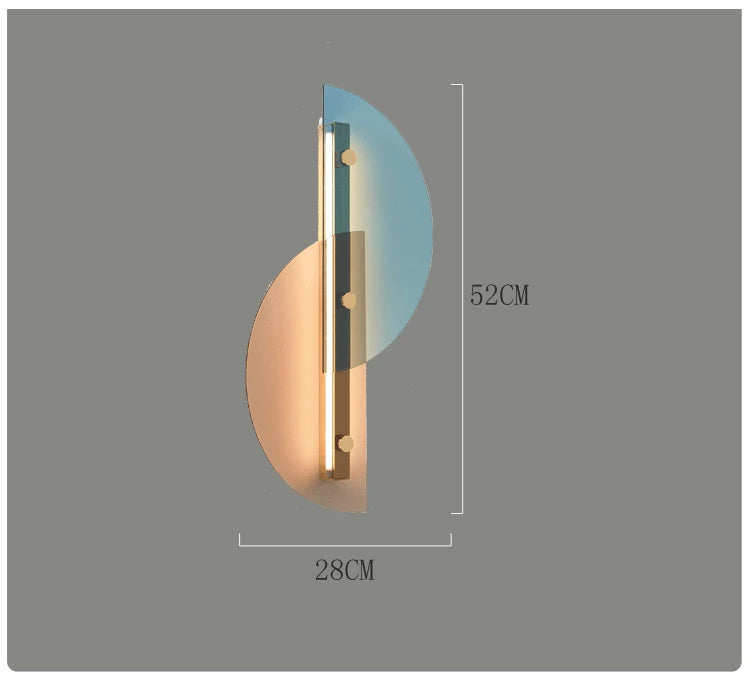 Applique murale design à LED avec demi-cercle en verre Shadow - vue 5 sur 4