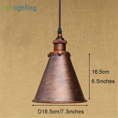 Edison lampe Loft Vintage industriel rétro Suspension lumière E27 support lampara Colgantes Suspension Luminaire éclairage rustique - vue 4 sur 5