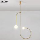 Minimalist iron pendant light for modern interior decor