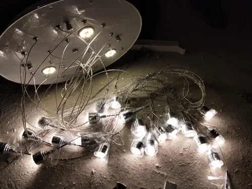 lustre à led spirale xl pour éclairage intérieur élégant - vue 4 sur 7