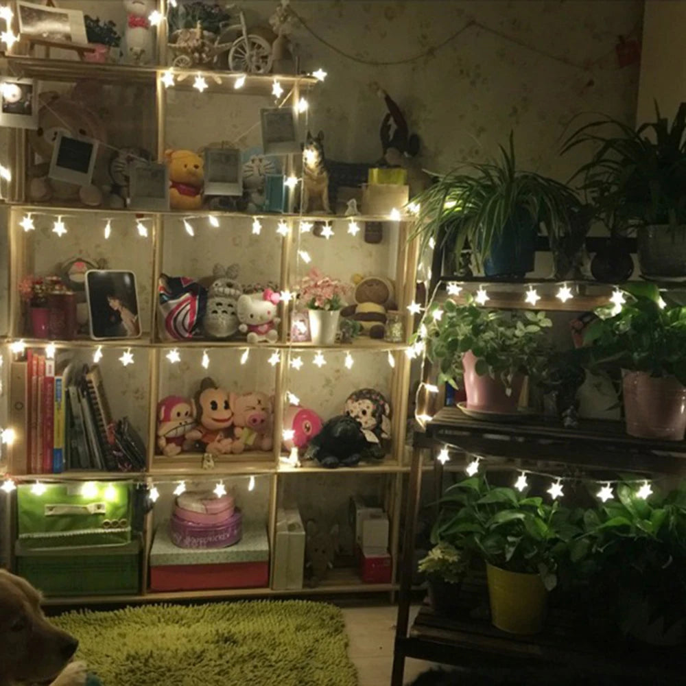 guirlande lumineuse étoile led pour Noël et fêtes - vue 7 sur 9