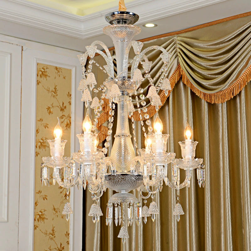 lustre en cristal à led pour un éclairage de luxe modernisé - vue 5 sur 10