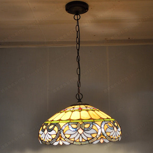 lustre en verre en forme de cœur style tiffany rétro pour restaurant