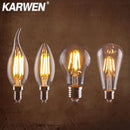 Retro vintage glass LED filament bulb