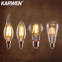 Retro vintage glass LED filament bulb