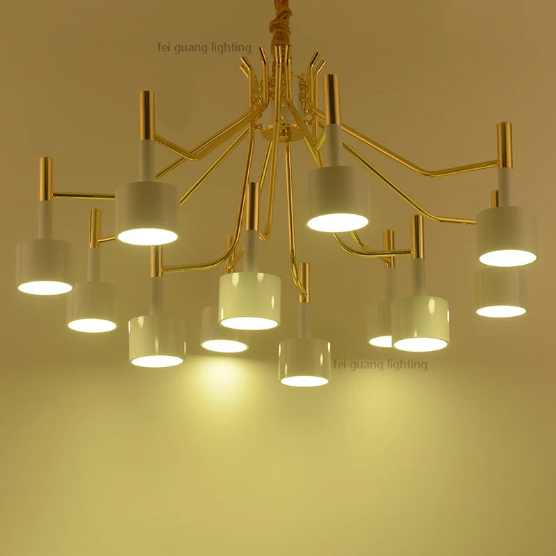 lustre noir postmoderne en métal pour cafés et restaurants - vue 5 sur 10