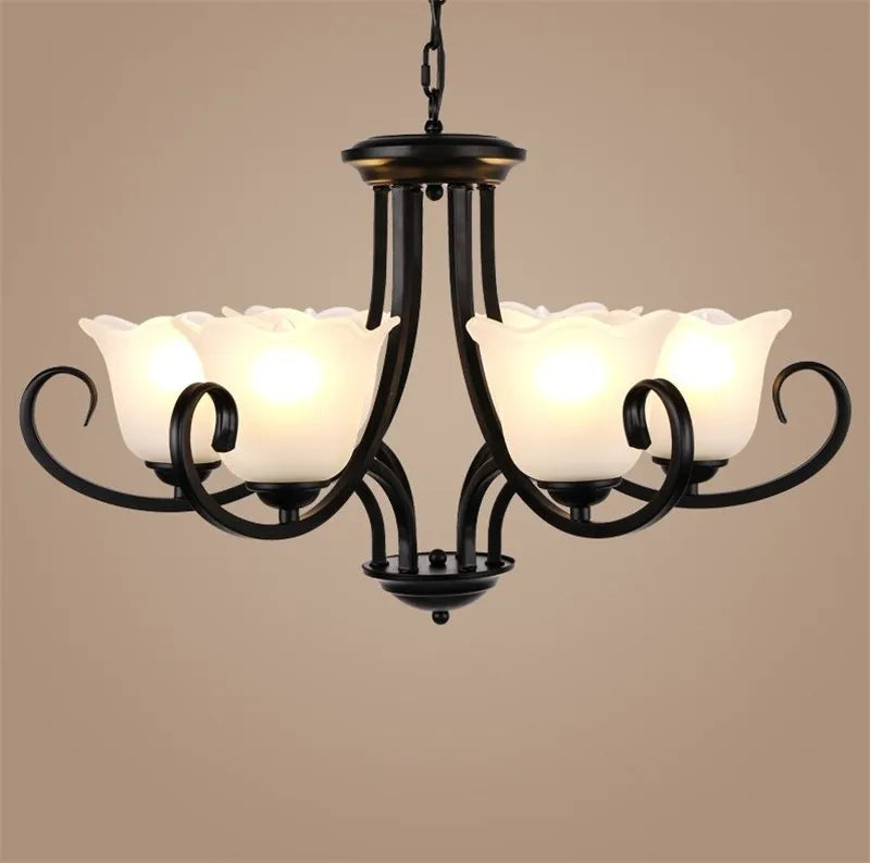 lustre suspendu en verre pour éclairage intérieur moderne - vue 5 sur 11