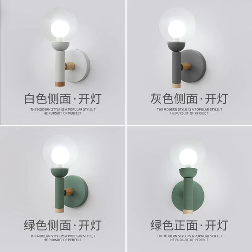 lampe de chevet nordique en verre design créatif pour salon et hôtel