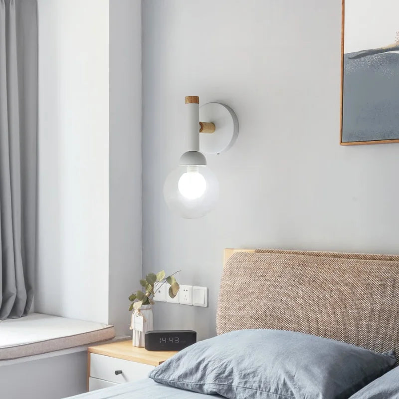 lampe de chevet nordique en verre design créatif pour salon et hôtel - vue 3 sur 9