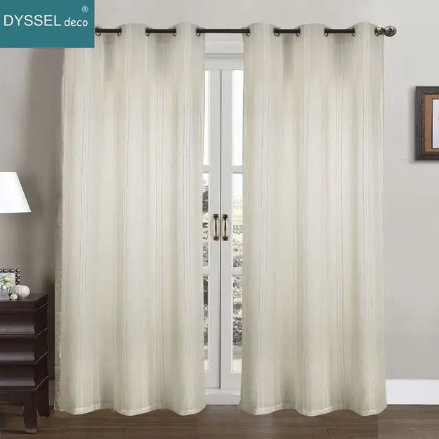 Voilage rideau rayures style européen pour salon chambre - vue 7 sur 8