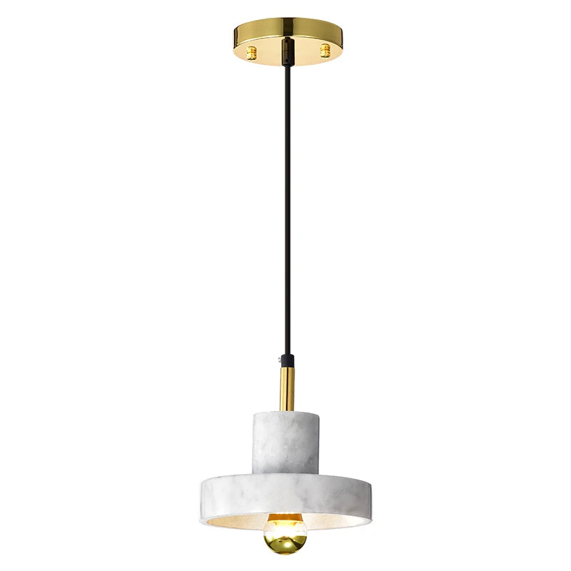 Nordic marble chandeliers post-modern minimalist bar, living room, dining room, bedside decorative lamps and lanterns - vue 6 sur 12