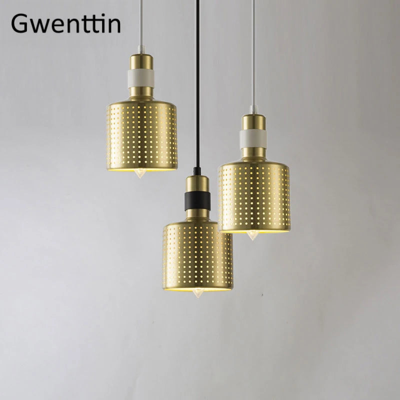 suspension moderne en laiton pour décoration intérieure style industriel - vue 4 sur 9