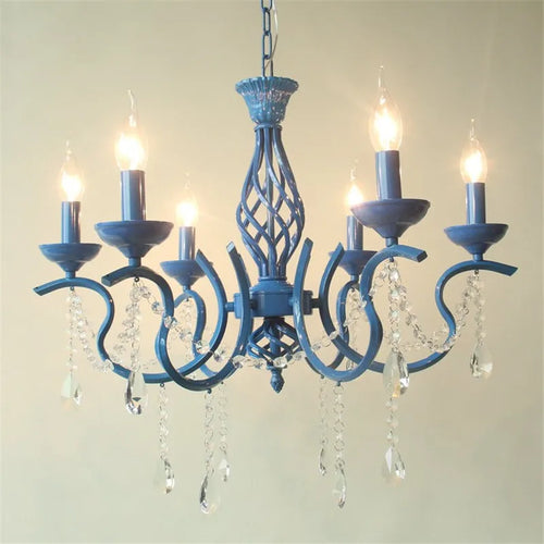 lustre en cristal de fer style pastoral européen élégant et raffiné - vue 9 sur 9