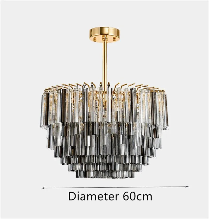 lustre en verre cristal design post-moderne pour décoration intérieure - vue 5 sur 6