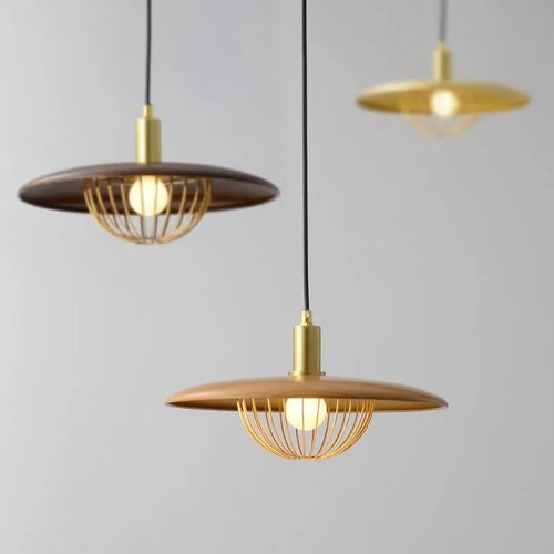 suspension nordique décorative en fer avec led intégrée