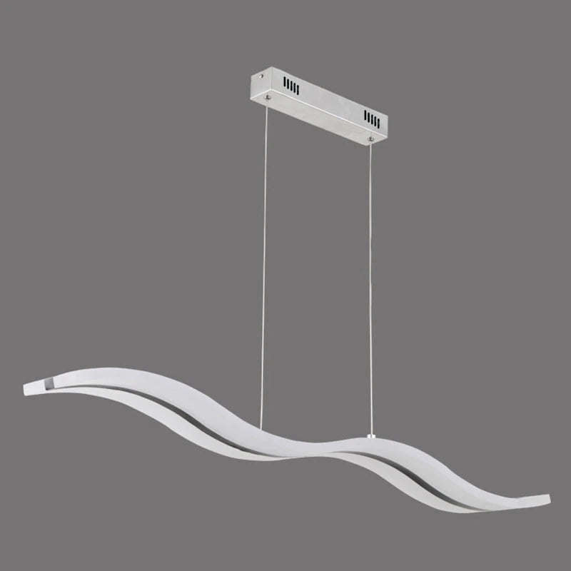 suspension moderne acrylique design vague gzmj led luminaire - vue 5 sur 7