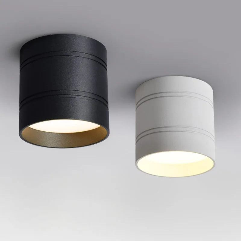 Spot LED à intensité variable 6W9W12W15W20W COB LED plafonniers AC110-220V pas d'ouverture cylindre