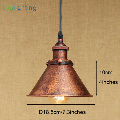 Edison lampe Loft Vintage industriel rétro Suspension lumière E27 support lampara Colgantes Suspension Luminaire éclairage rustique - vue 5 sur 5
