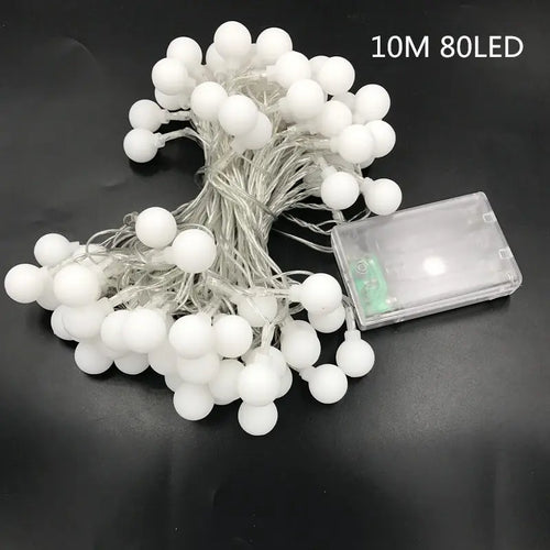guirlande lumineuse à 80 led boules cerisier pour mariage et noël