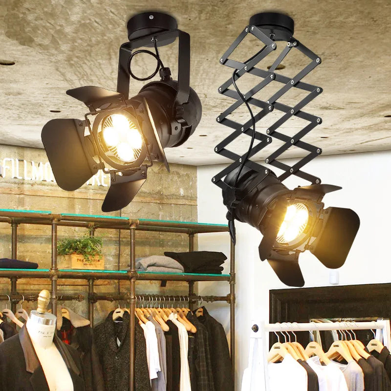 plafonnier led rétro industriel pour décoration intérieure et espaces publics - vue 8 sur 10