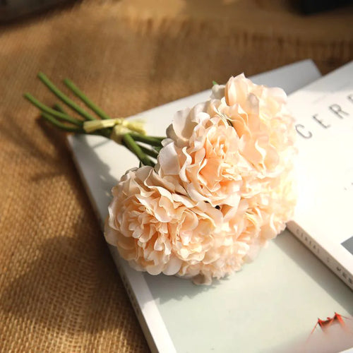 fleurs artificielles hortensias soie pour mariage décoration élégante - vue 9 sur 12