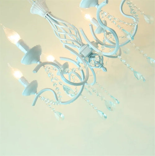 lustre en cristal de fer style pastoral européen élégant et raffiné - vue 5 sur 9