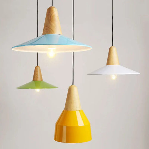 Suspension LED en bois