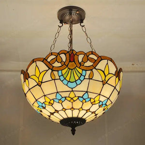 Baroque coloured glass chandelier for elegant lighting